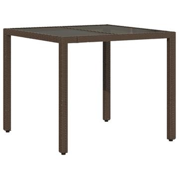 Table de jardin rotin synthétique