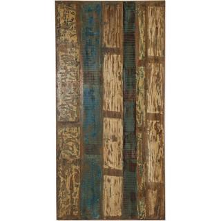 mutoni Tavolo 240x100 cm - legno di recupero verniciato colorato - metallo argento antico  