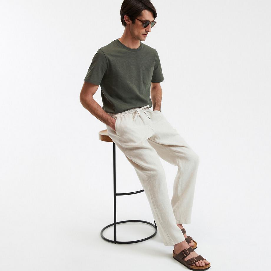 La Redoute Collections Leinen Straight Leg Hose  