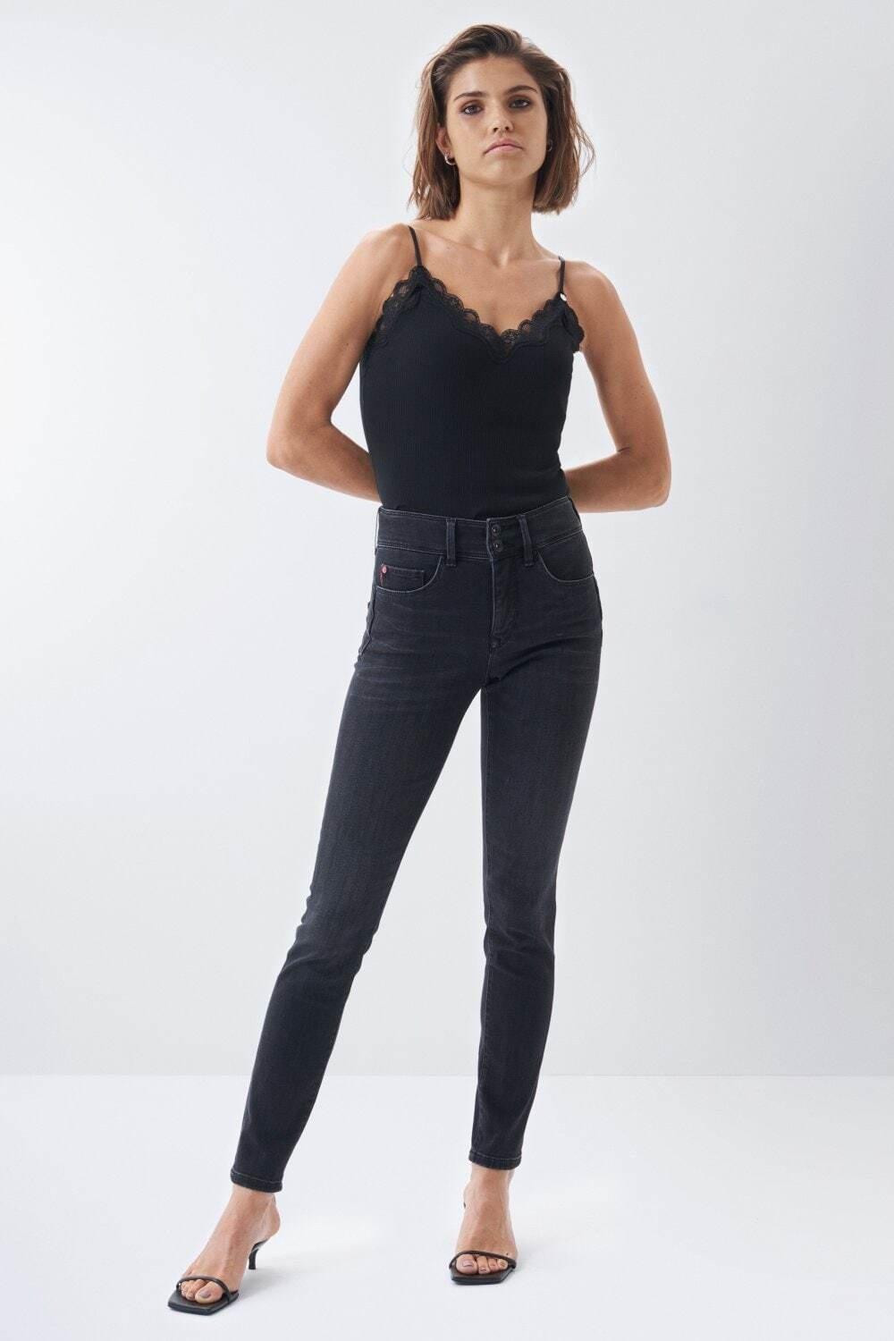 Image of Jeans Secret Skinny Damen Schwarz W40