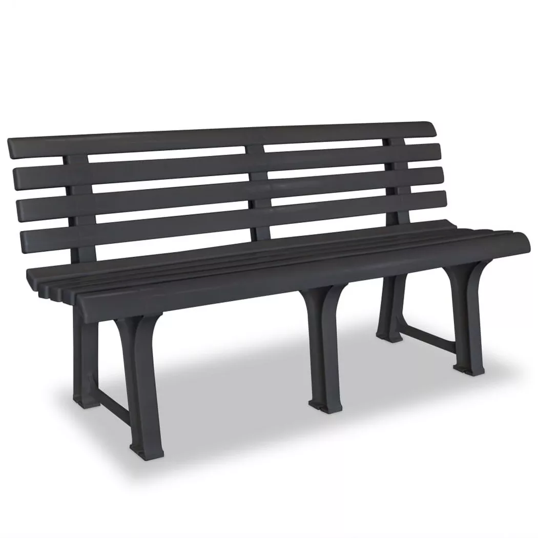 VidaXL - panchina da giardino, 3P, Grigio