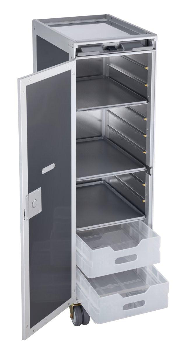 diaqua Flugzeug Trolley Swissair anthrazit, Swissair-Logo  