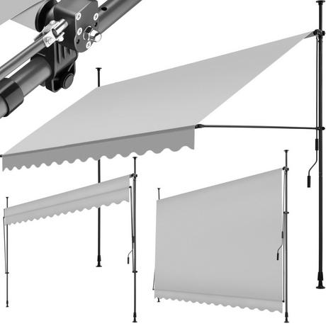 Tectake Tenda a morsetto con manovella, altezza regolabile  