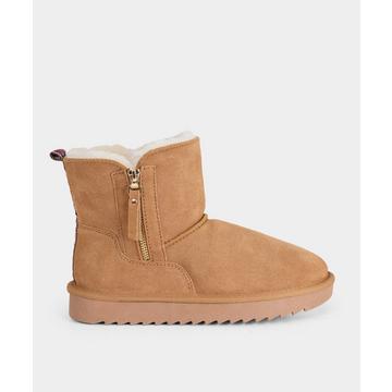 Winter-Wildlederstiefel mit Fellfutter