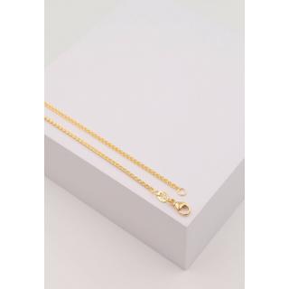 MUAU Schmuck  Fusskette Zopf Gelbgold 750, 24cm, 1.6mm 