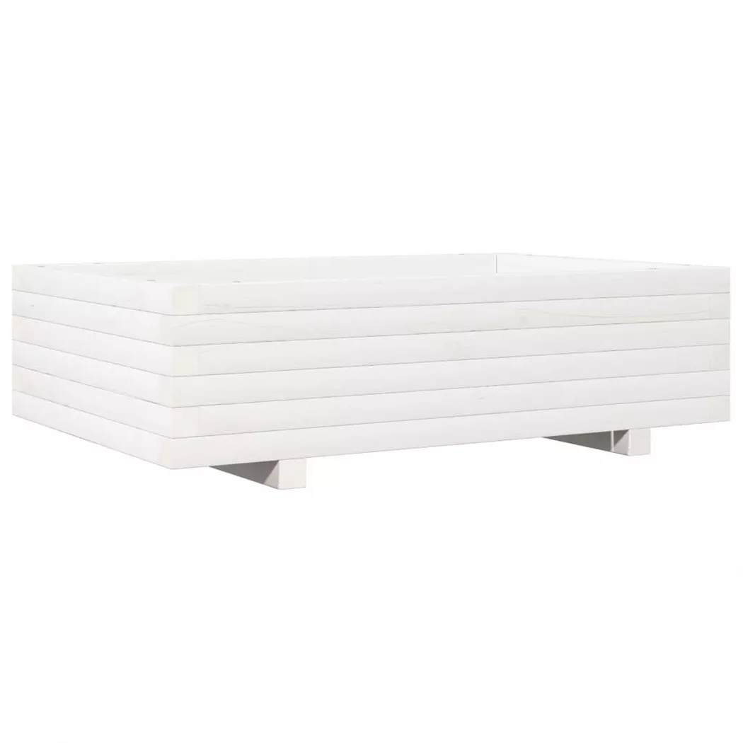 VidaXL - Jardinière bois de pin, One Size, Blanc