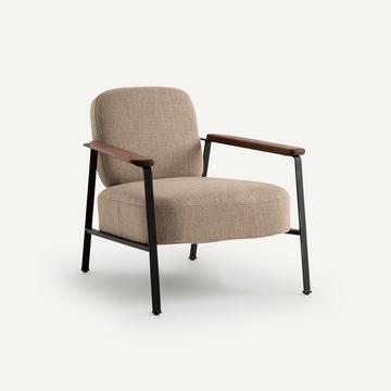 Fauteuil métal acier et tissu viscose