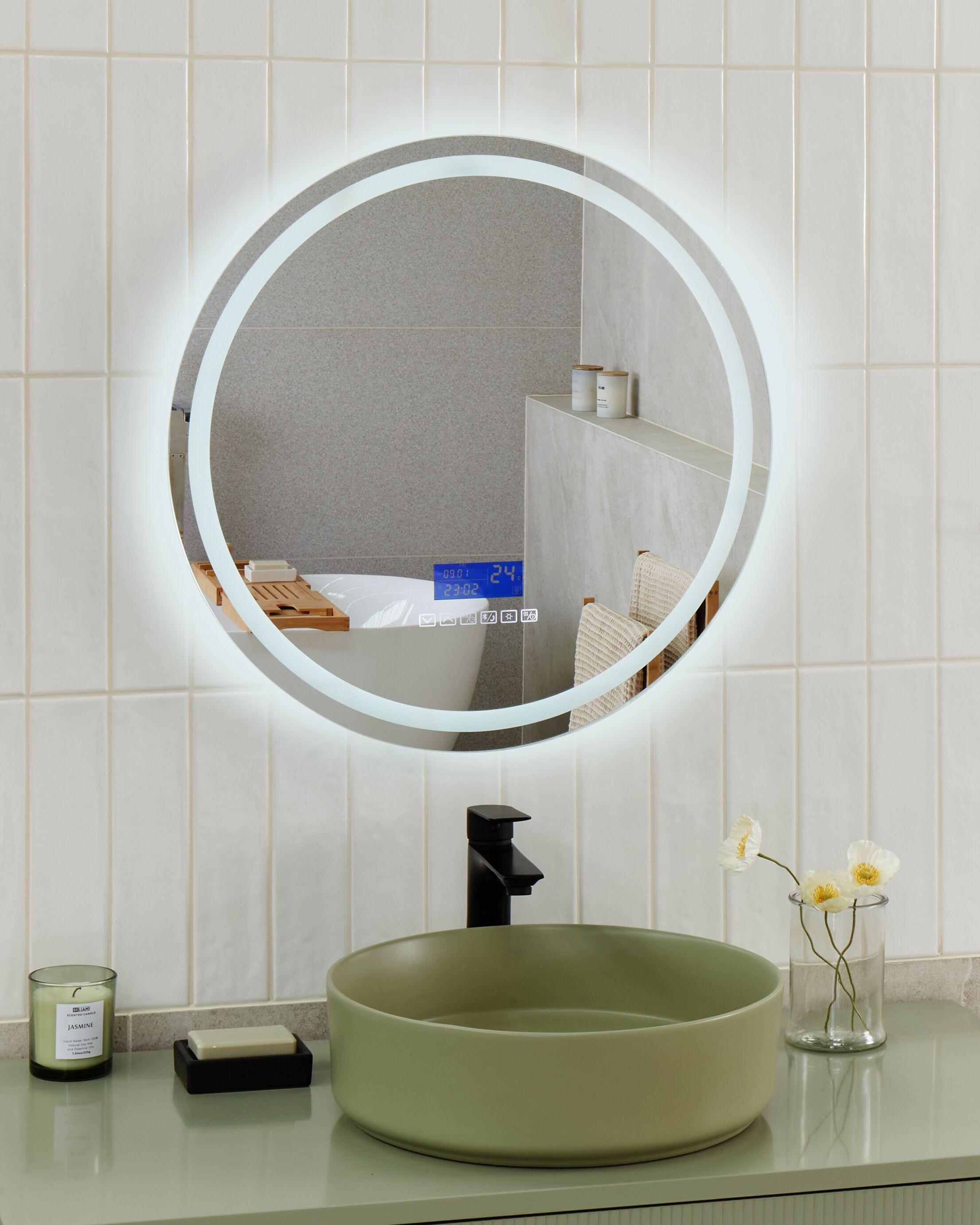 Beliani Miroir de salle de bain LED en Matière synthétique Traditionnel BROGNON  