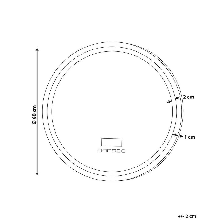 Beliani LED-Badezimmer-Spiegel aus Kunststoff  BROGNON  