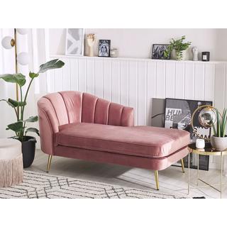 Beliani Chaiselongue aus Samtstoff Glamourös ALLIER  