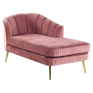 Beliani Chaiselongue aus Samtstoff Glamourös ALLIER  