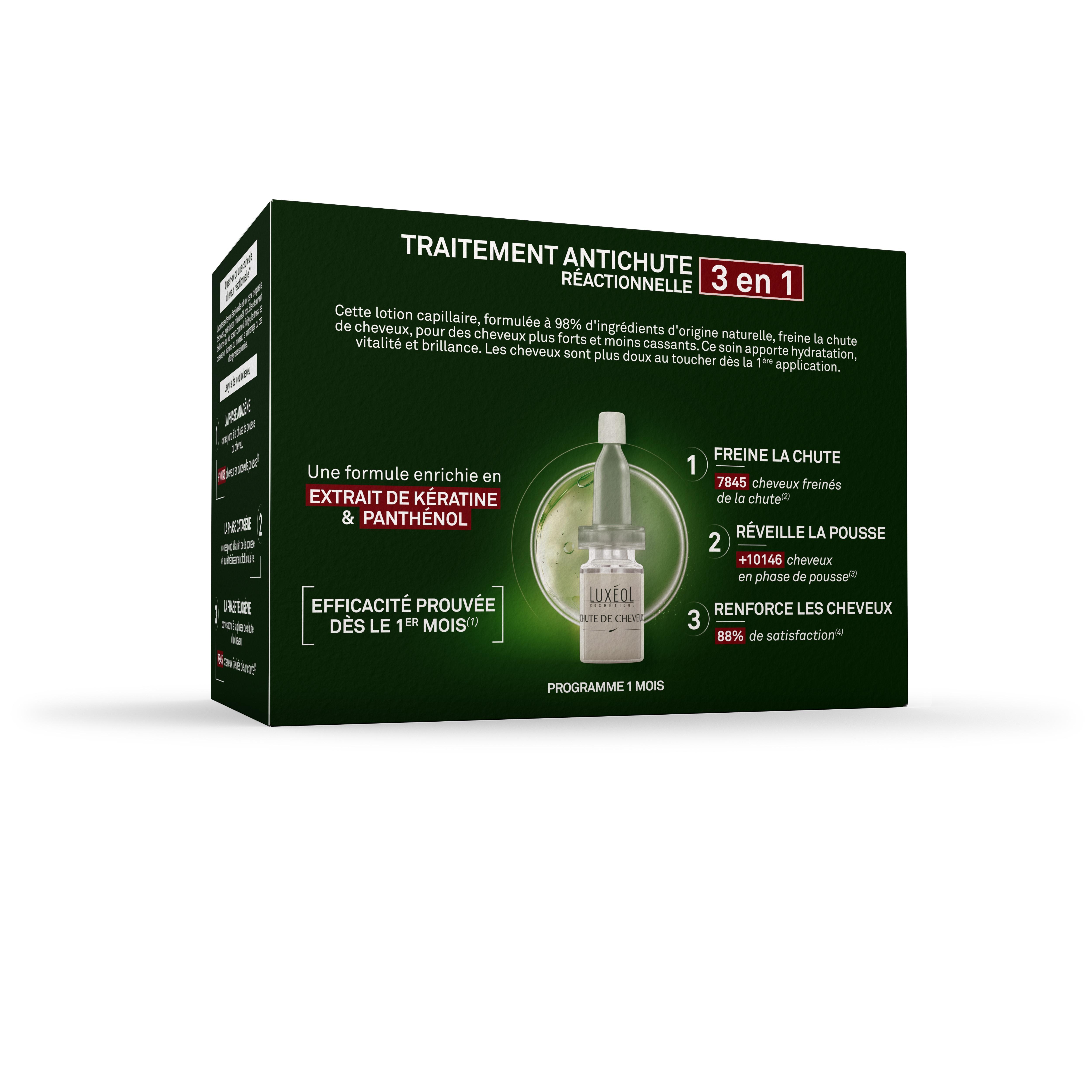 Luxéol  Traitement Antichute Réactionnelle 3 en 1 