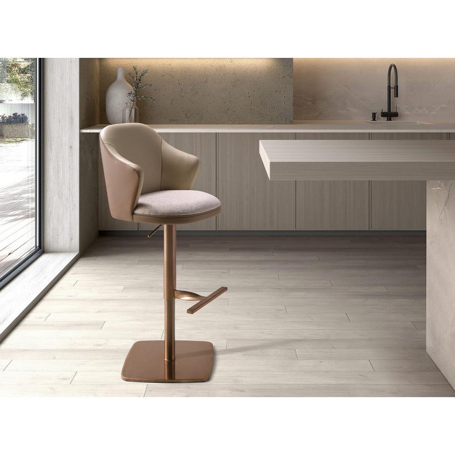 ANGEL CERDA Tabouret pivotant en tissu  