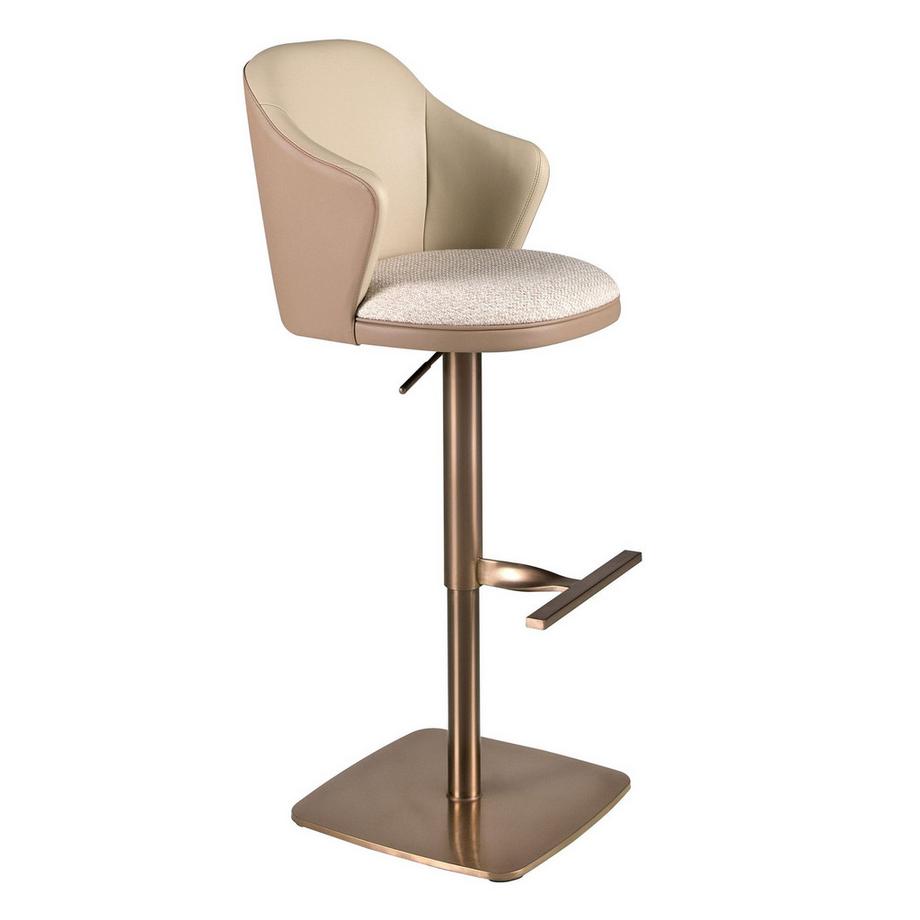 Tabouret pivotant en tissu