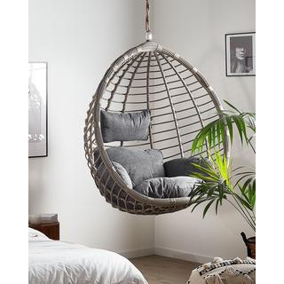 Beliani Hängesessel aus PE Rattan Retro TOLLO  