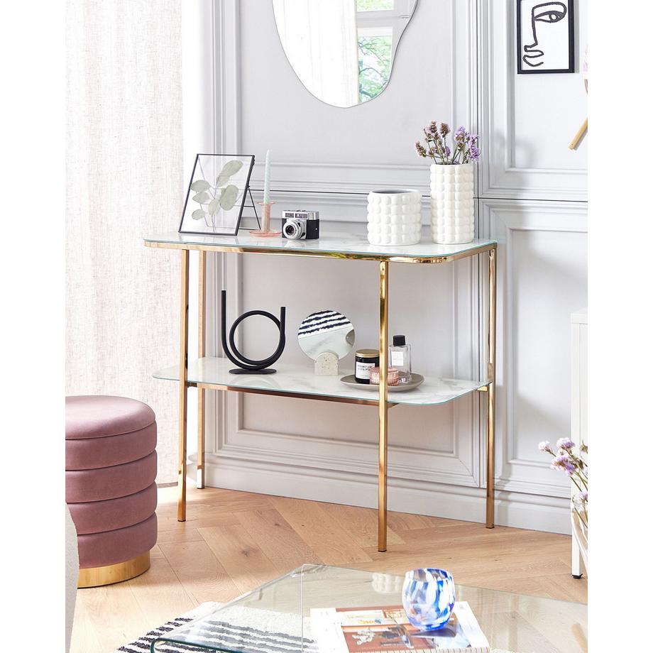 Beliani Konsolentisch aus Sicherheitsglas  CALVERT  