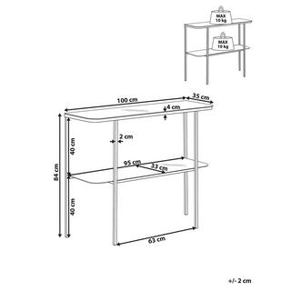 Beliani Tavolino consolle en Vetro temperato Moderno CALVERT  