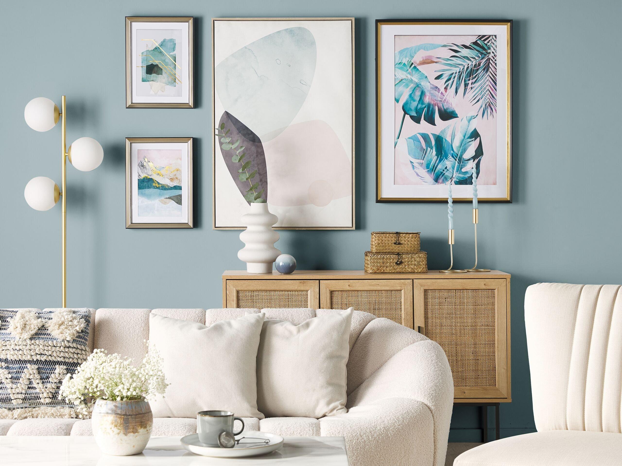 Beliani Imprimé mural encadré en Papier Moderne TOUBA  