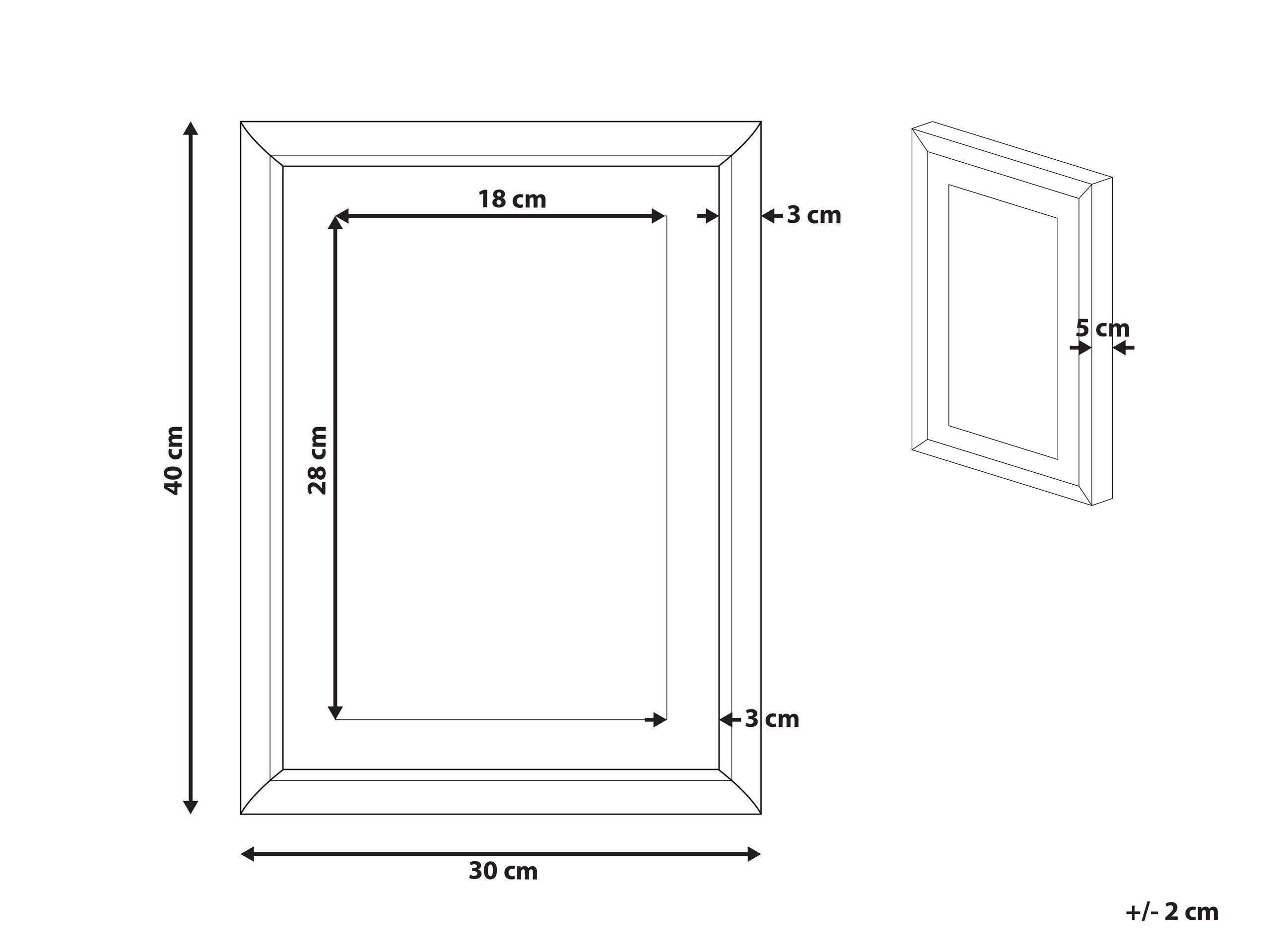 Beliani Imprimé mural encadré en Papier Moderne TOUBA  