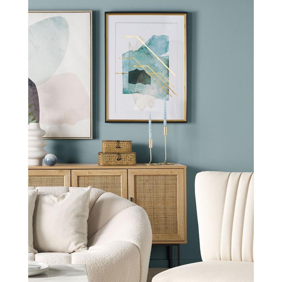 Beliani Imprimé mural encadré en Papier Moderne TOUBA  