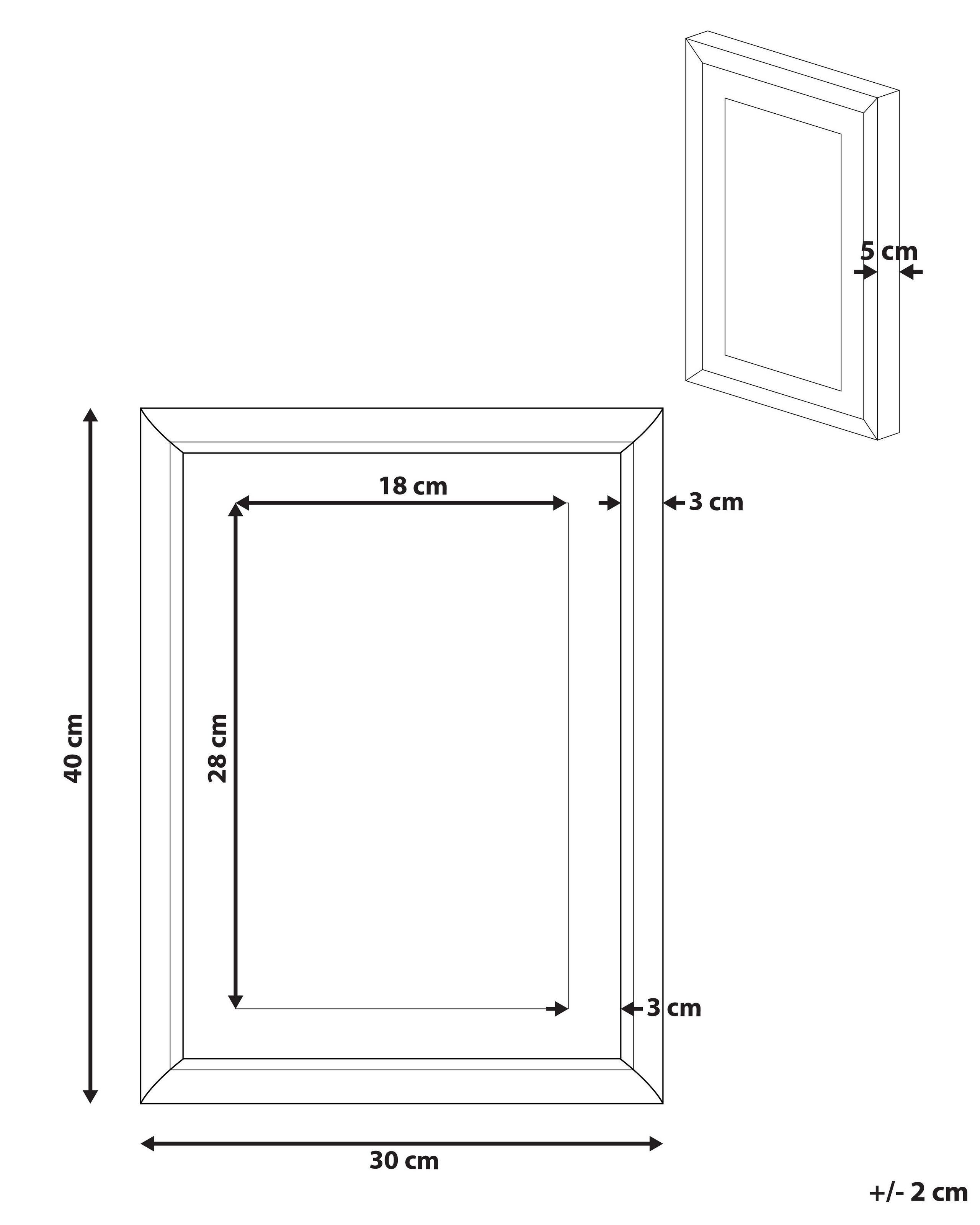 Beliani Wandbild mit Rahmen aus Papier Modern TOUBA  