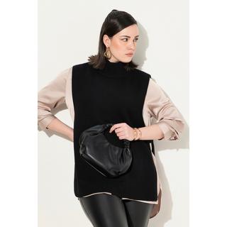 Ulla Popken  Gilet smanicato con cuciture laterali aperte e collo alto 