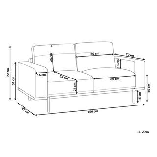 Beliani 2 Sitzer Sofa aus Polyester Modern SOVIK  