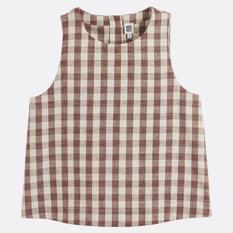La Redoute Collections Top sans Manches Imprimé Vichy  