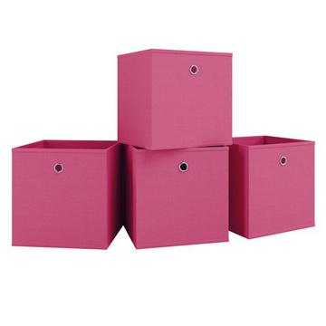 Lot de 4 boîtes pliantes Boîte pliante en tissu Boîte pliante Boîte à étagères Rangement Boxas