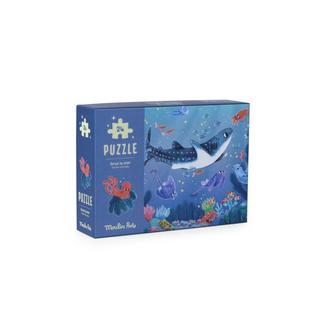 Moulin Roty  Leuchtendes Walfisch Puzzle 