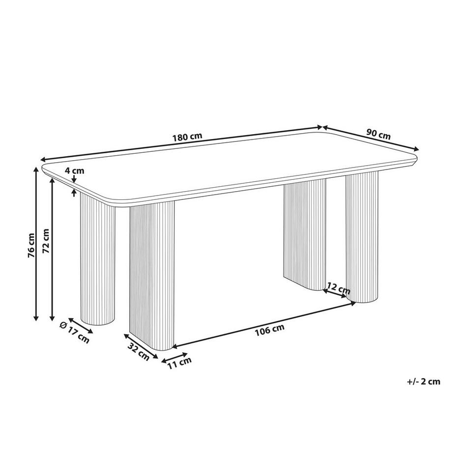 Beliani Table de repas en MDF  BARROY  