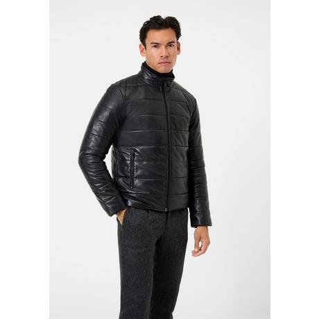 RICANO  Veste en cuir pour homme Jean, chaude avec col montant 