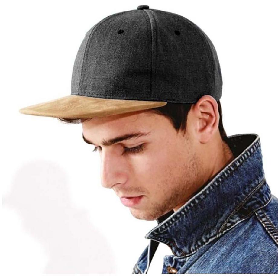Beechfield Casquette imitation cuir suédé  