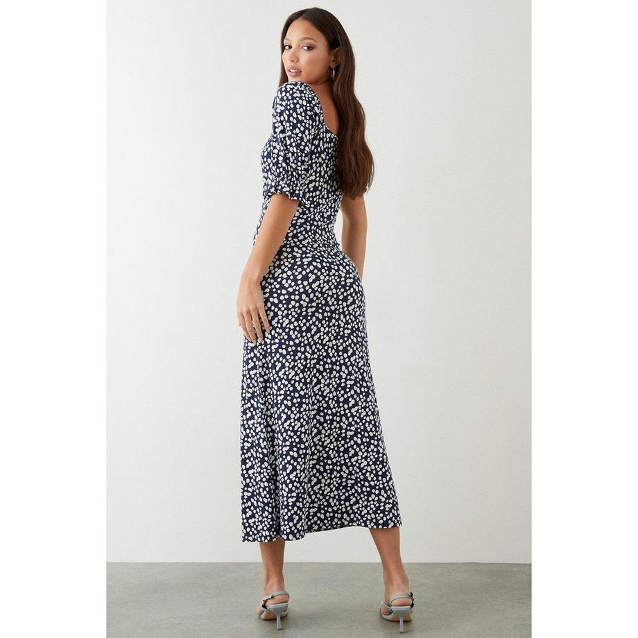Dorothy Perkins Abito Midi Scollo a Cuore a Pois  