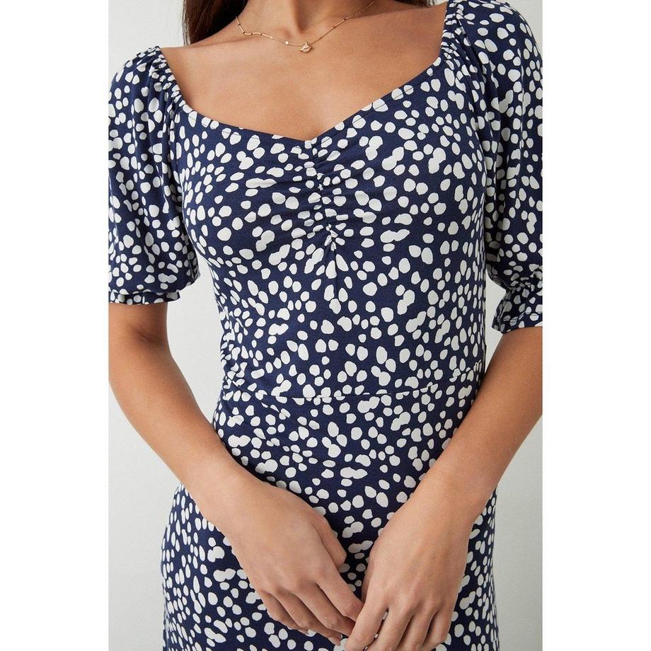 Dorothy Perkins Abito Midi Scollo a Cuore a Pois  