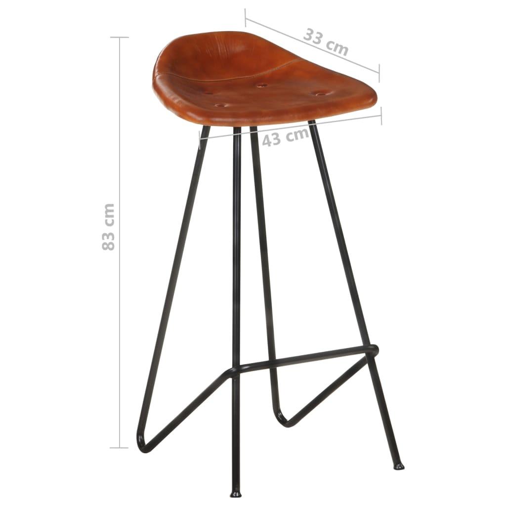 VidaXL Tabouret de bar cuir  