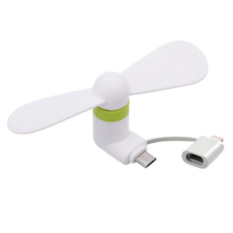 Ventola Micro USB / Lightning - Bianca