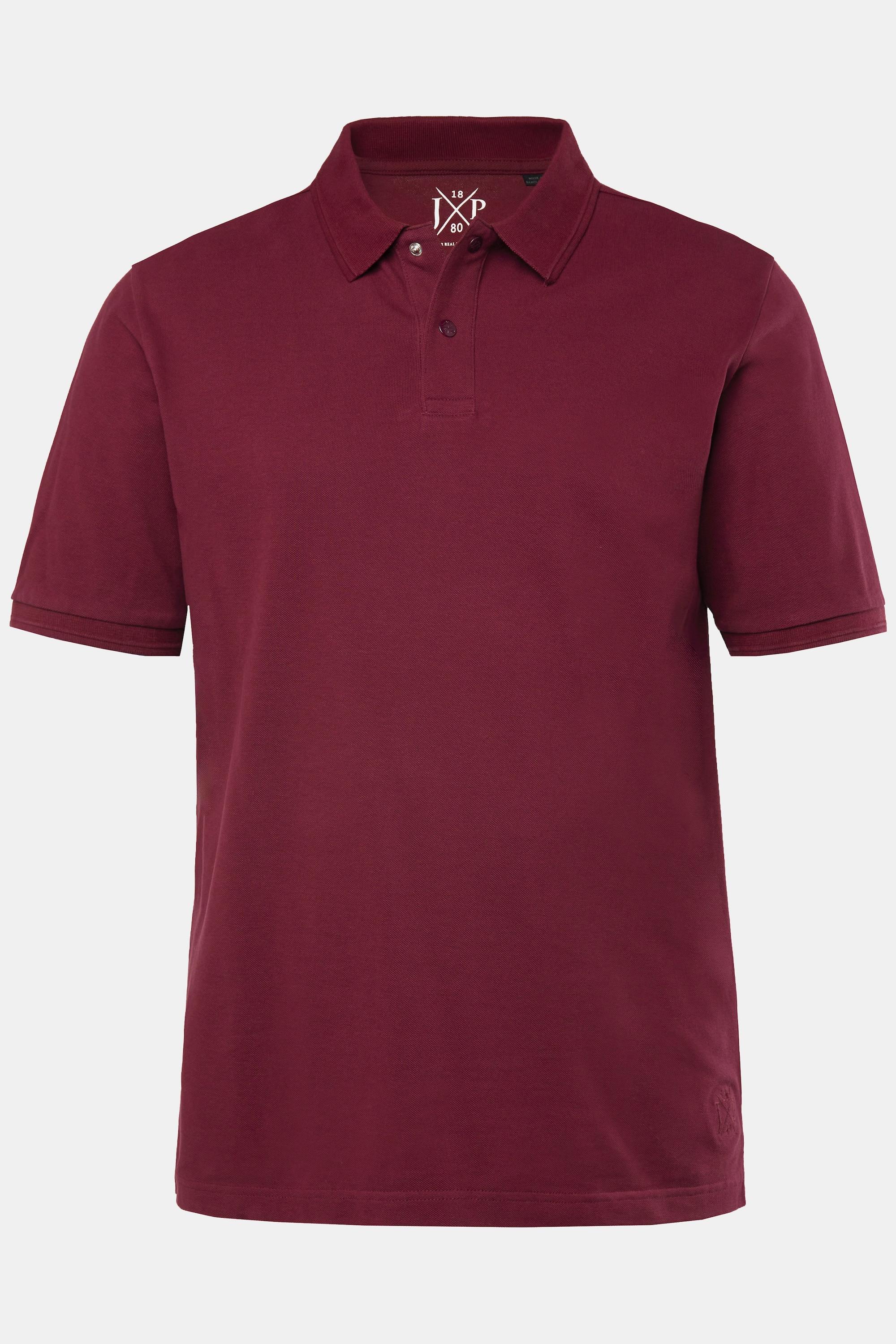 JP1880  Maglia polo in piqué con mezze maniche e bottoni automatici, fino alla tg. 8XL 