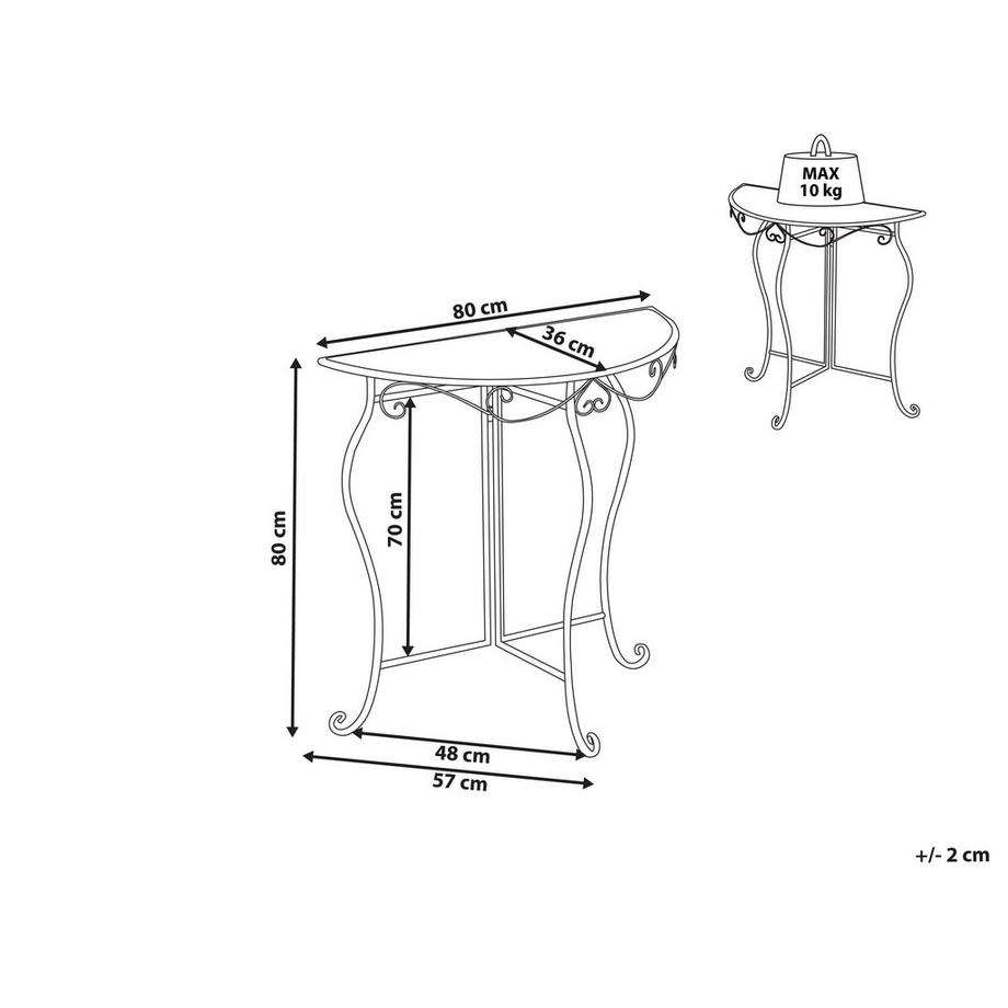 Beliani Outdoor Bistrotisch aus Eisen Retro FOLELLI  