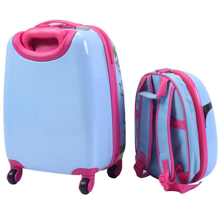 Northix  2 tlg Kofferset Kindergepäck 16'' Koffer + 12'' Rucksack 