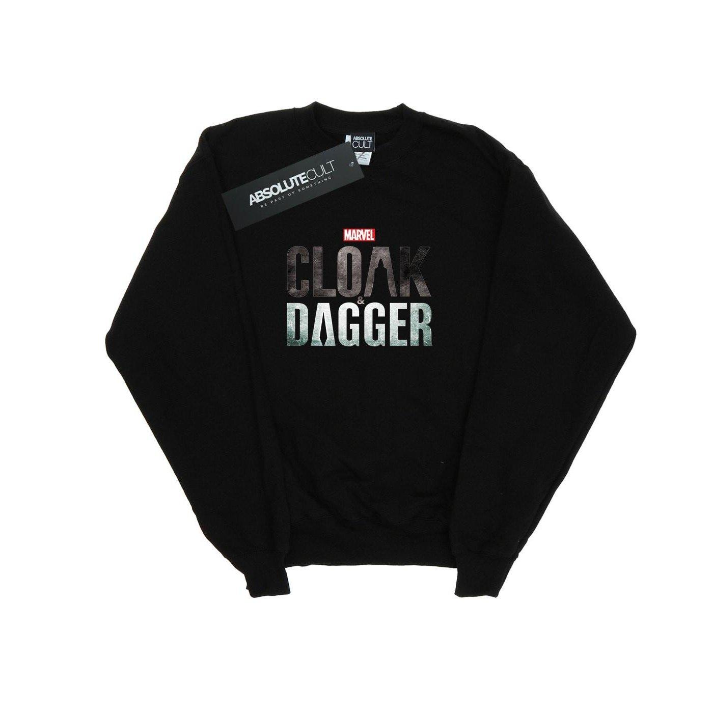 Image of Cloak And Dagger Logo Sweatshirt Mädchen Schwarz 116
