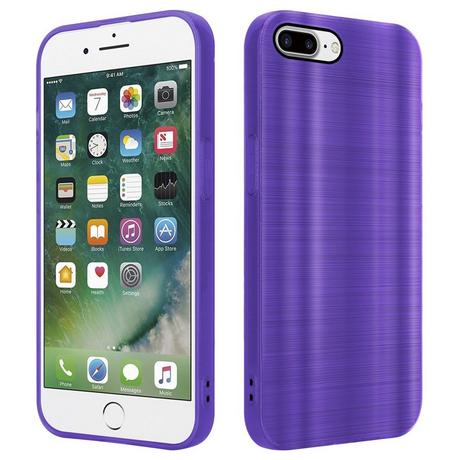 Cadorabo  Housse compatible avec Apple iPhone 7 PLUS / 7S PLUS / 8 PLUS - Coque de protection en silicone TPU flexible au design brossé 