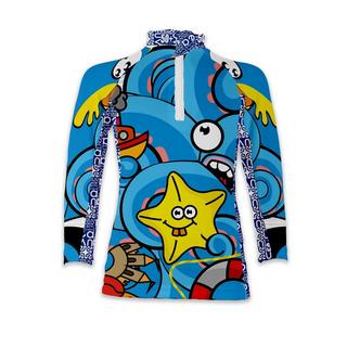 Uvea  Kinder UV Badeshirt langarm Biarritz petite pieuvre 