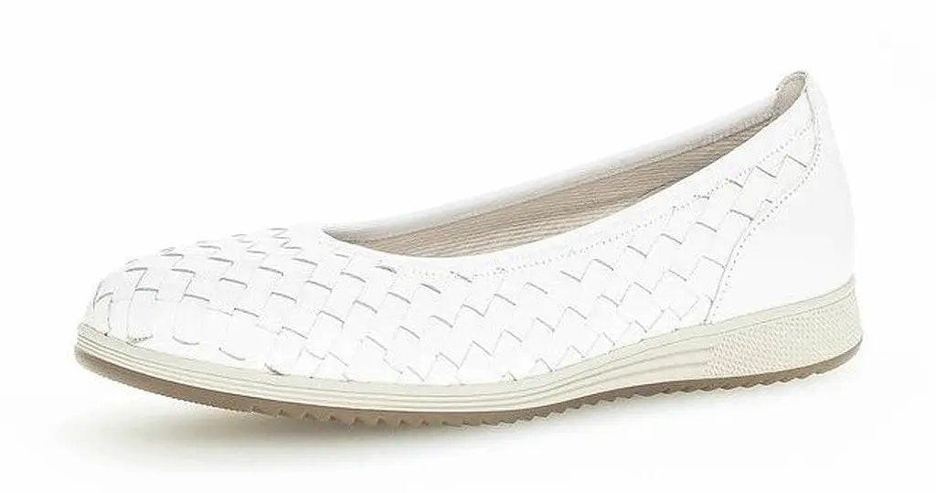 Image of 64.111.21 - Leder Ballerina Damen Weiss 40