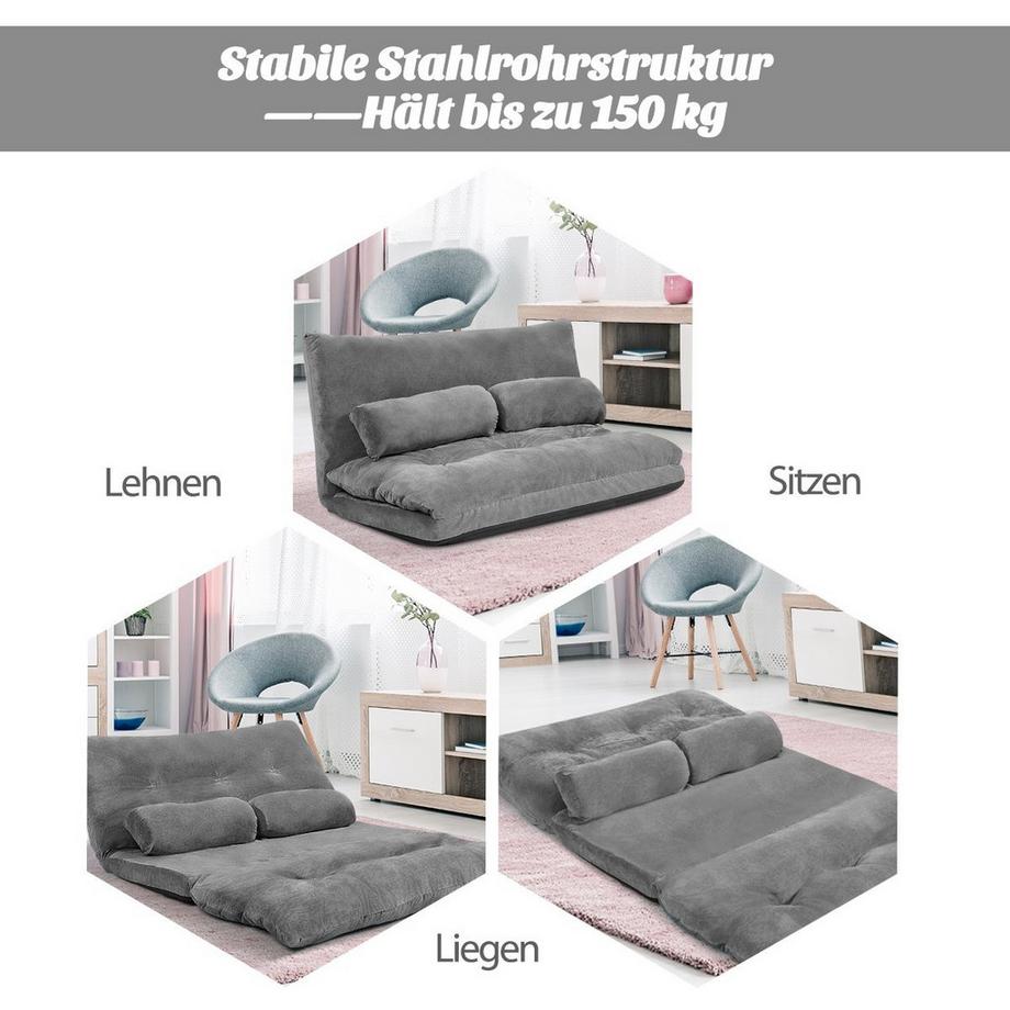 Northix Verstellbares Bodensofa – 6 Positionen  