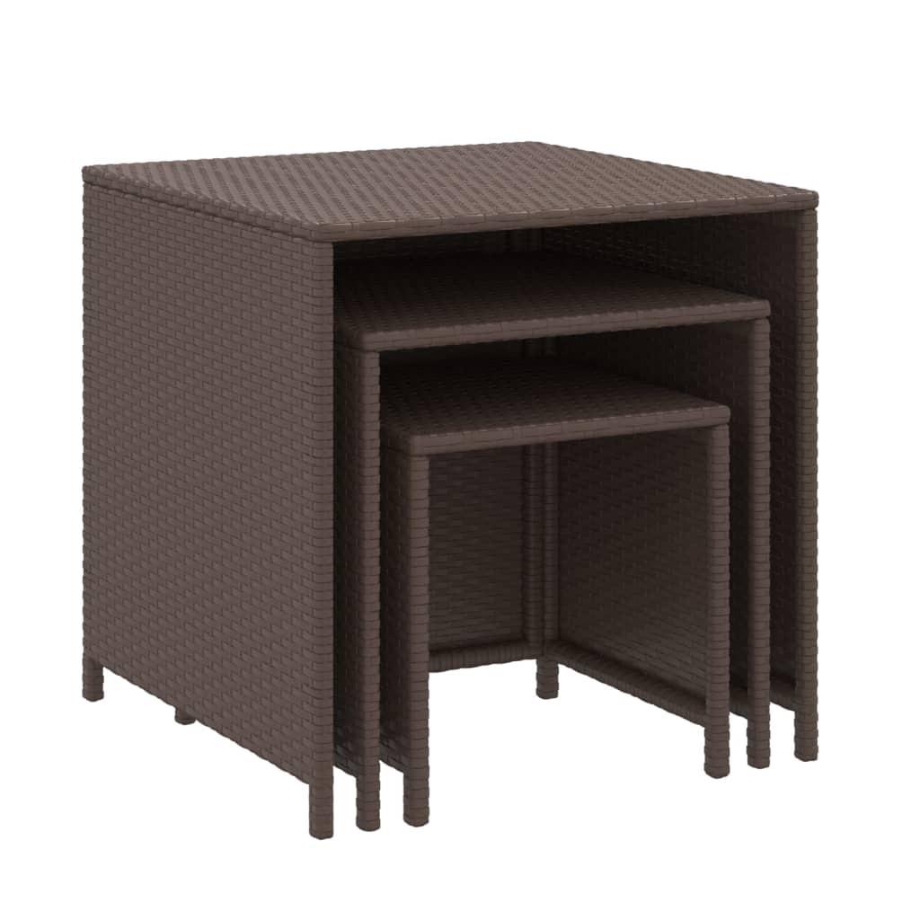 VidaXL Satztisch poly-rattan  