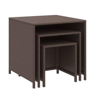 VidaXL Table gigogne rotin synthétique  