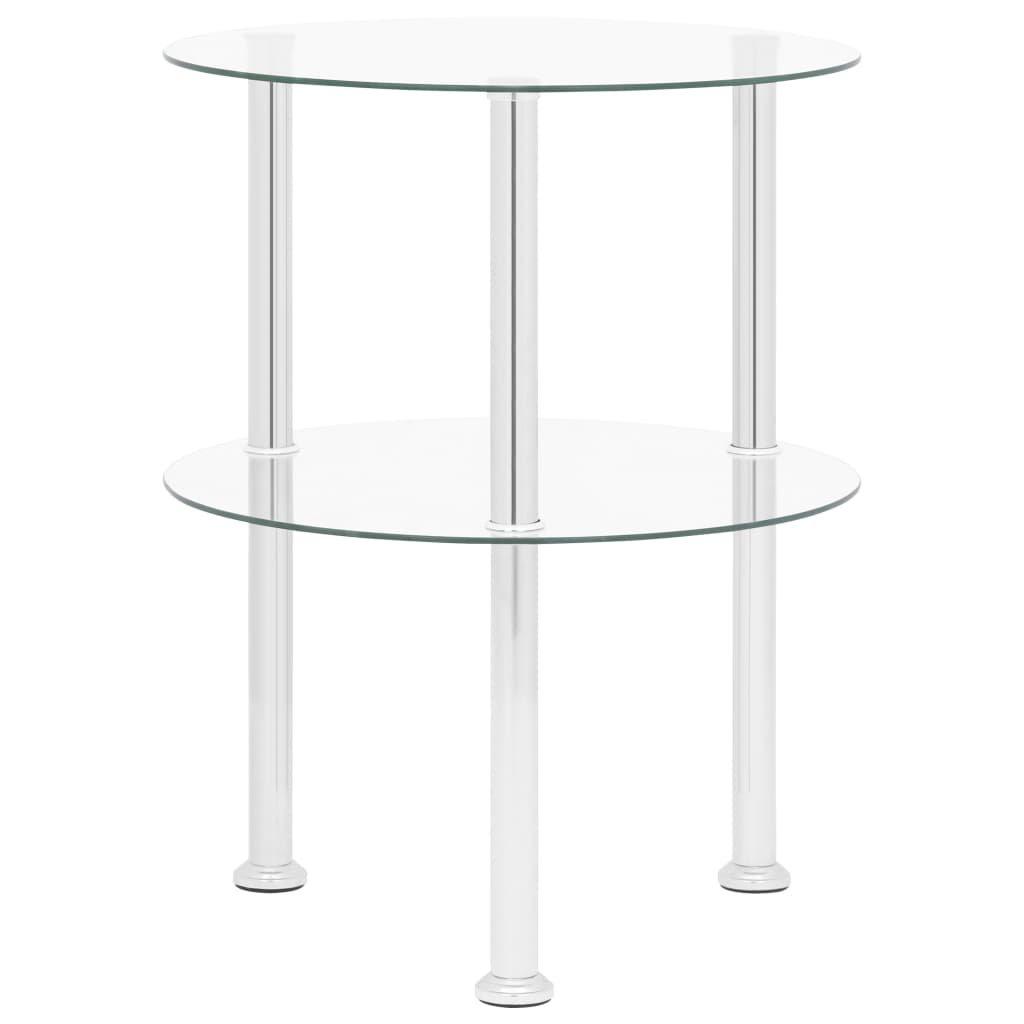 VidaXL Table d'appoint verre  