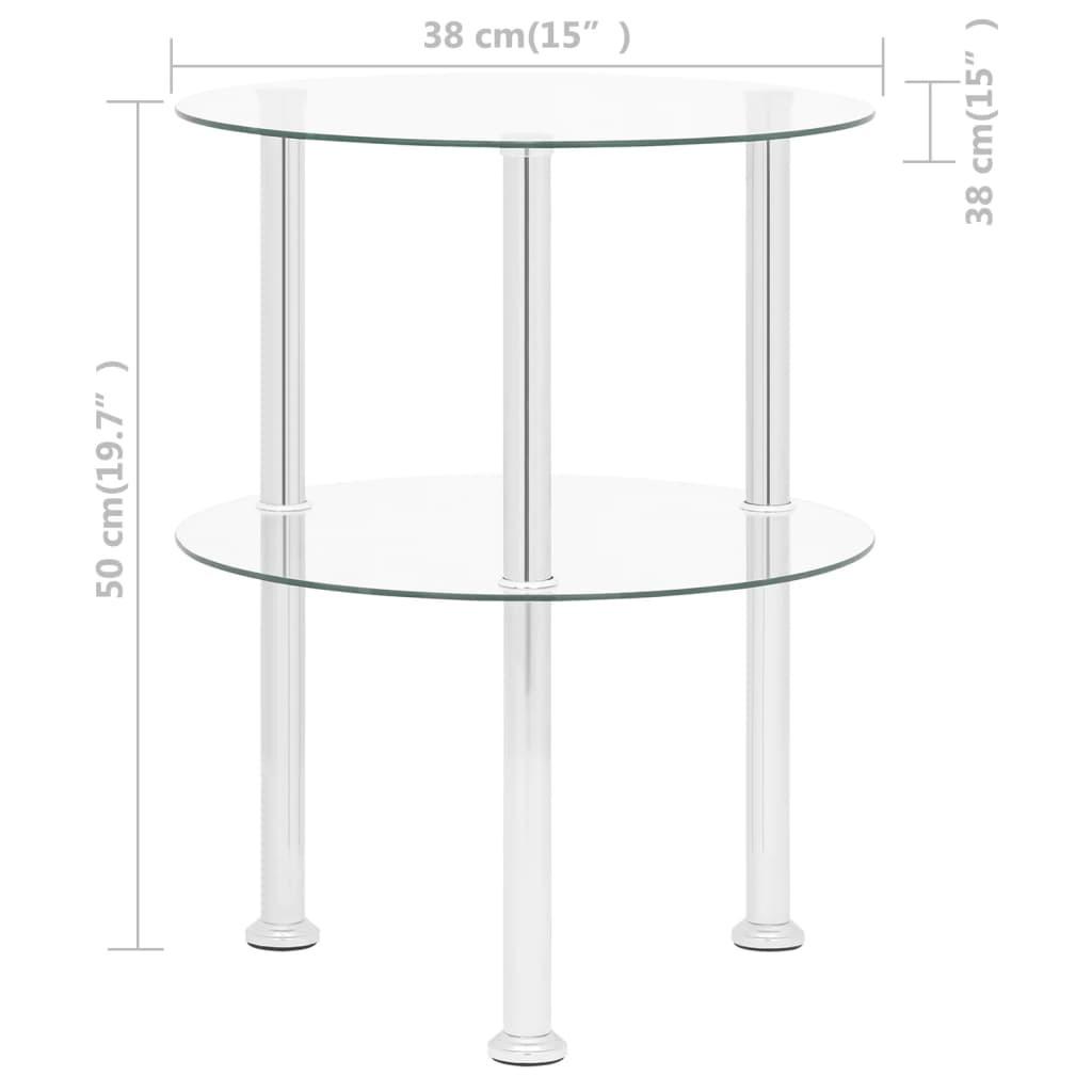 VidaXL Table d'appoint verre  