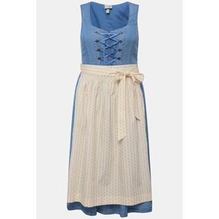 Ulla Popken  Dirndl, Lyocell, 2 Schürzen, Carree-Ausschnitt, ärmellos 